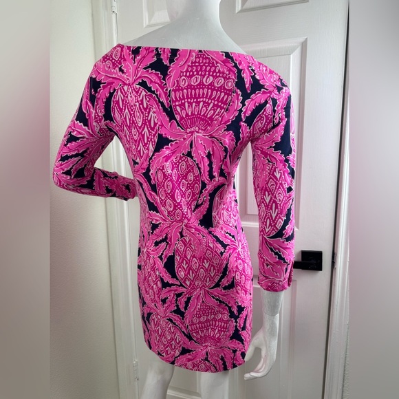 Lilly Pulitzer Sophie Dress Stretch Coco Safari Pineapple Print Size Small. - Picture 12 of 12